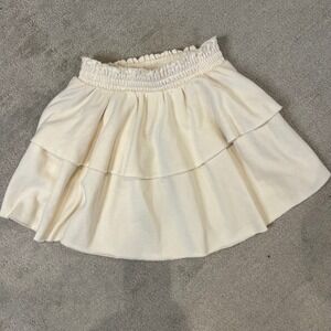 Wonder Nation Ruffle Skirt Tiered Casual Cute Girls Size M (7-8)‎ Cream